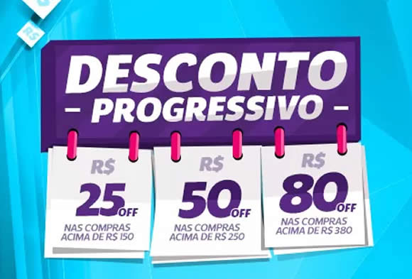 Desconto progressivo de até R$ 80 na Netshoes