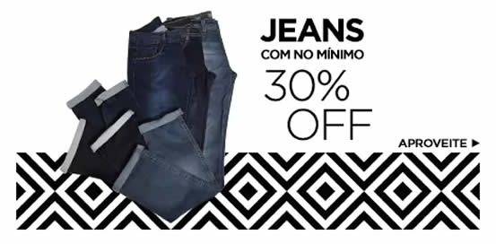 Calças Jeans com 30% de desconto na Zattini