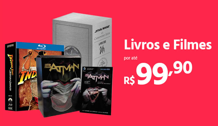 Filmes e livros por até R$ 99,90 no Submarino