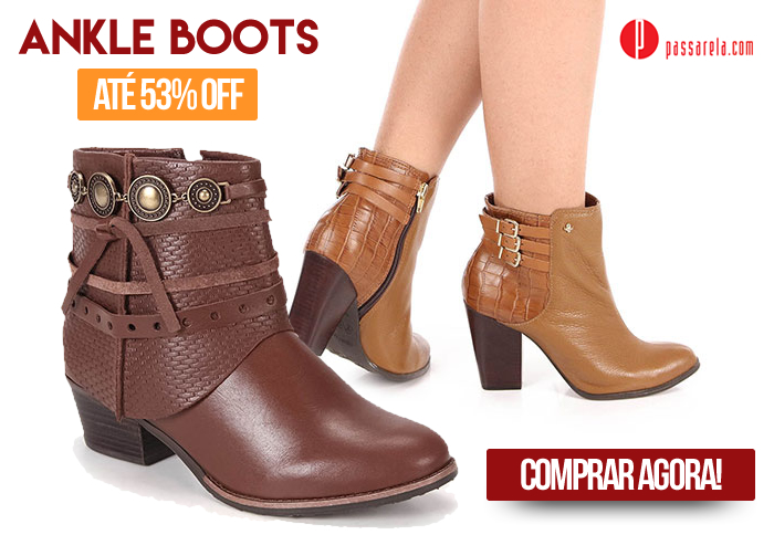 Ankle Boots com até 53% de desconto na Passarela