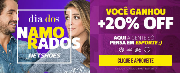 Dia dos Namorados Netshoes: 20% de desconto em seleção de produtos