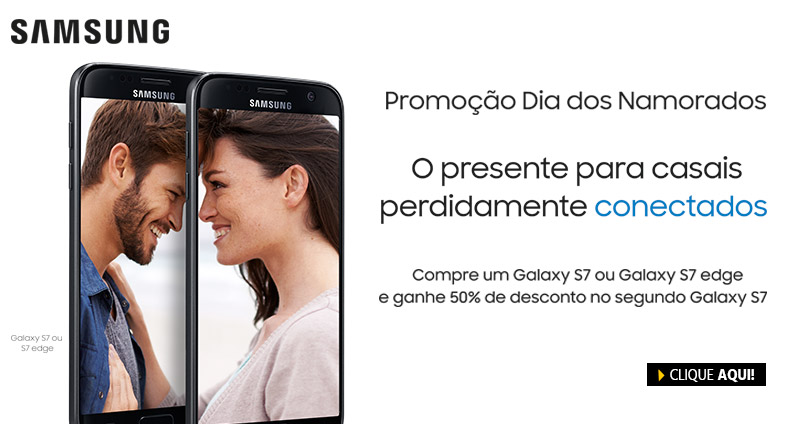 Compre 1 Galaxy S7 ou S7 Edge e ganhe 50% de desconto na compra de outro Galaxy S7 no Submarino