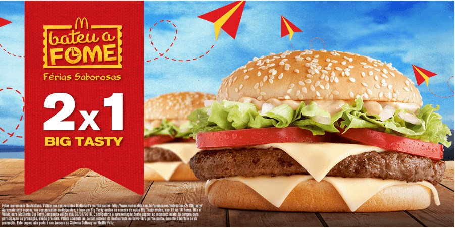 Leve 2, Pague 1: Compre Big Tasty avulso e ganhe outro