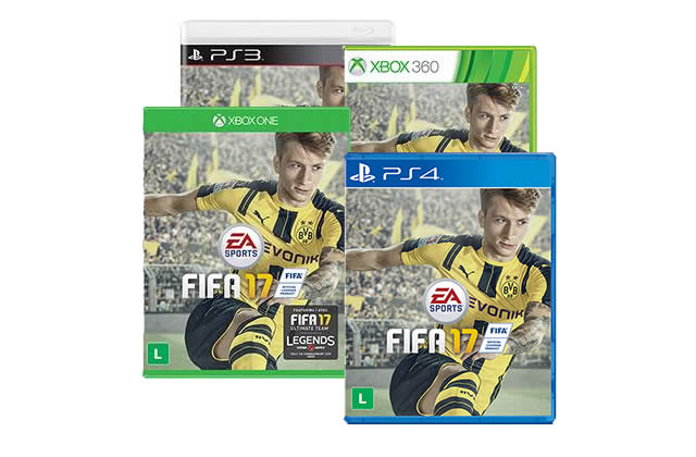 FIFA 17 p/ Xbox One, PS4, Xbox 360 ou PS3 com desconto no boleto na Americanas