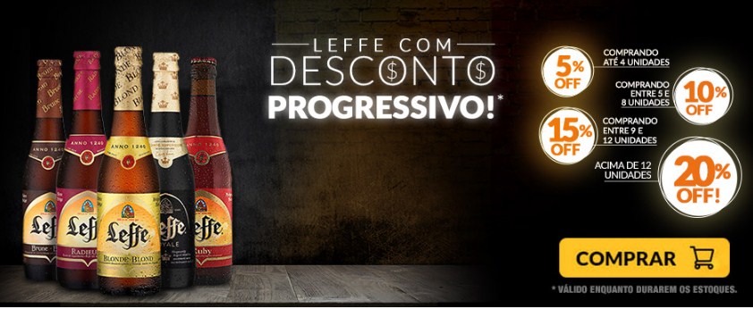 Cerveja Leffe: Desconto progressivo de até 20% no Empório da Cerveja