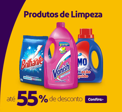 Produtos de Limpeza c/até 55% de desconto no Extra