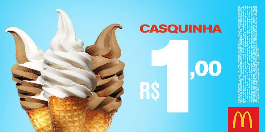 Cupom de desconto Casquinha a R$ 1,00