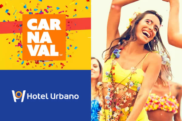 Carnaval: Pacotes de Viagens c/até 20% de desconto no Hotel Urbano