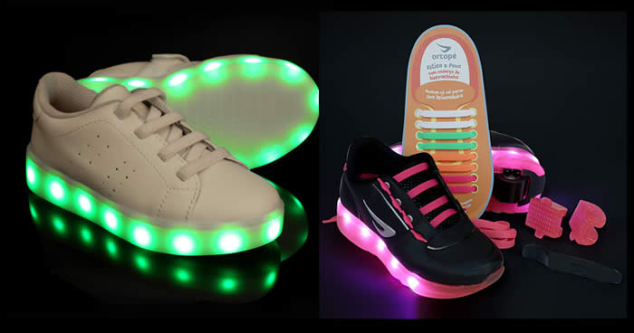 tenis com luz de led