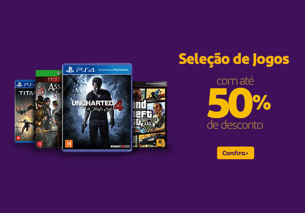 Até 50% de desconto em jogos para Xbox One, PS4, Xbox 360 e PS3 no Extra