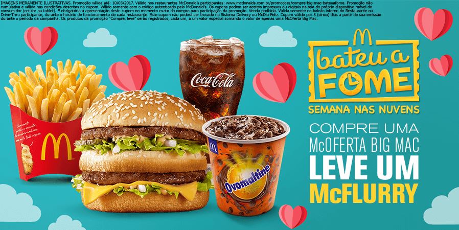 Compre McOferta Big Mac e Leve um McFlurry