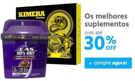 Suplementos com até 30% de desconto no Submarino