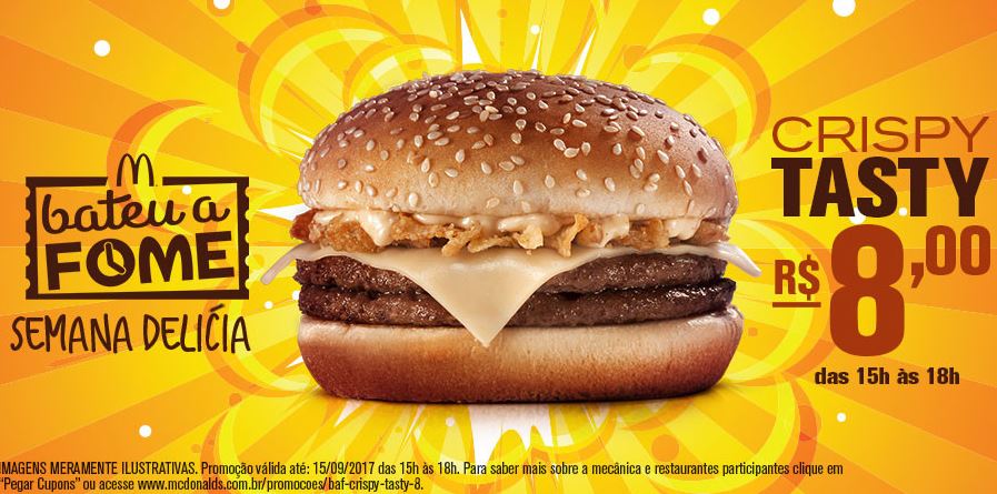 Crispy Tasty por R$8 no McDonald's