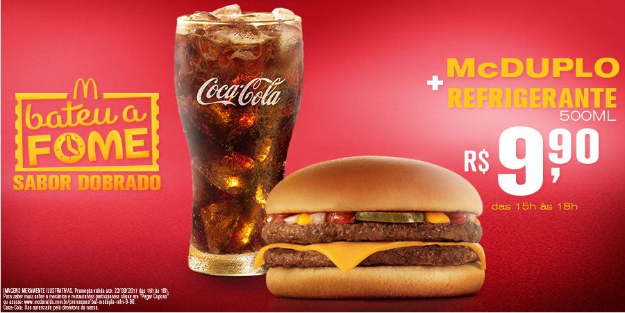 McDuplo + Refrigerante de 500ml por R$9,90